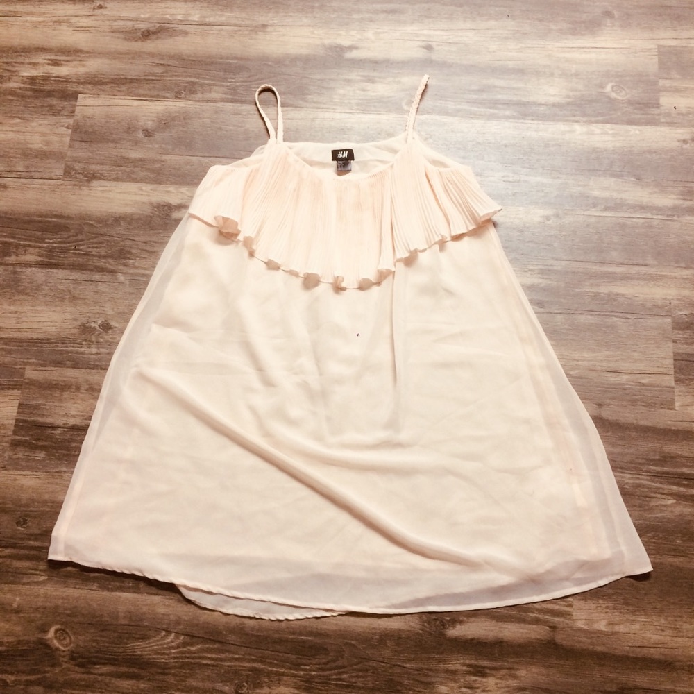 H&M beige strapped midi dress S